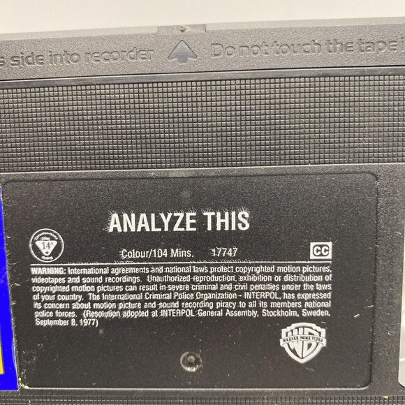 Blockbuster Favourites Video Analyze This VHS Full Week Rental Clamshell Case - Picture 10 of 16